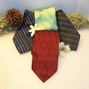 4 MURANO Extra Long Silk Ties Made in USA Blue I Black I Red I Green